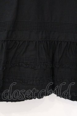 画像2: KANEKO ISAO / 裾タックフリルノースリーブブラウス  クロ O-26-03-07-1054-EL-BL-OW-OS