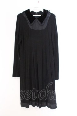 画像1: Jane Marple / リヨセルのトロンプルイユワンピース M クロ O-26-03-07-1055-JM-OP-OW-OS