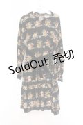 Jane Marple / Jubilee flowersミニドレス M クロ O-26-03-07-1056-JM-OP-OW-OS