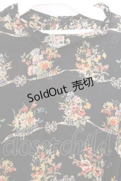 画像2: Jane Marple / Jubilee flowersミニドレス M クロ O-26-03-07-1056-JM-OP-OW-OS