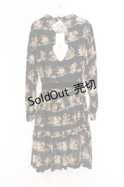 画像3: Jane Marple / Jubilee flowersミニドレス M クロ O-26-03-07-1056-JM-OP-OW-OS