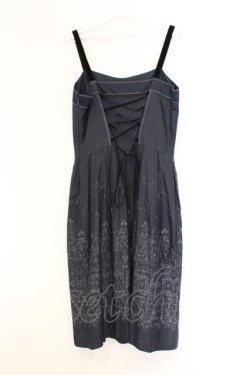 画像3: Jane Marple / お城刺繍キャミワンピース M ネイビー O-26-03-07-1057-JM-OP-OW-OS