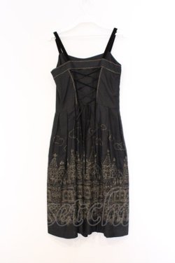 画像3: Jane Marple / お城刺繍キャミワンピース M クロ O-26-03-07-1058-JM-OP-OW-OS