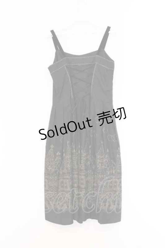 画像3: Jane Marple / お城刺繍キャミワンピース M クロ O-26-03-07-1058-JM-OP-OW-OS (3)