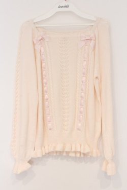 画像1: Secret Honey / はわせレースニットソー  ピンク O-26-03-07-1007-CA-TO-IG-OS