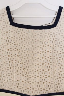 画像2: Jane Marple / カットワークレースのバックフリルドレス M アイボリー O-26-03-07-1065-JM-SK-OW-OS