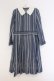 画像1: Jane Marple / Ribbon stripe jacquardのパプリックドレス M ブルーグレー O-26-03-07-1067-JM-OP-OW-OS (1)