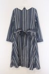 画像3: Jane Marple / Ribbon stripe jacquardのパプリックドレス M ブルーグレー O-26-03-07-1067-JM-OP-OW-OS (3)