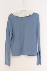画像3: Jane Marple / 刺繍襟カーディガン M ブルー O-26-03-07-1068-JM-TO-OW-OS (3)