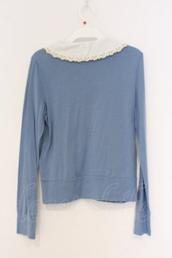 画像3: Jane Marple / 刺繍襟カーディガン M ブルー O-26-03-07-1068-JM-TO-OW-OS