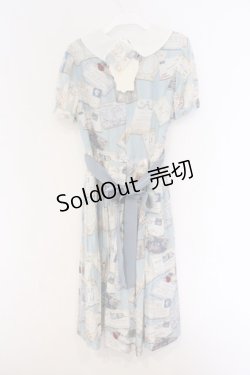 画像3: Jane Marple / Precious Cardsのコレットワンピース M サックス O-26-03-07-1069-JM-OP-OW-OS