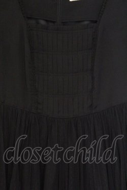 画像2: Emily Temple cute / サテン&ドットチュールワンピース  クロ O-26-03-07-1073-ET-OP-OW-OS