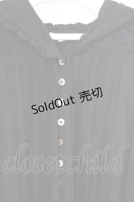 画像2: PINK HOUSE / ピンタック使いローンティアードワンピース  クロ O-26-03-07-1075-LO-OP-OW-OS (2)