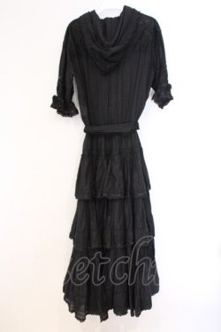 画像3: PINK HOUSE / ピンタック使いローンティアードワンピース  クロ O-26-03-07-1075-LO-OP-OW-OS