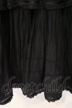 画像5: PINK HOUSE / ピンタック使いローンティアードワンピース  クロ O-26-03-07-1075-LO-OP-OW-OS