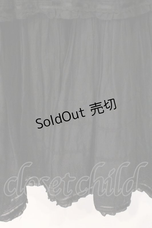 画像5: PINK HOUSE / ピンタック使いローンティアードワンピース  クロ O-26-03-07-1075-LO-OP-OW-OS (5)