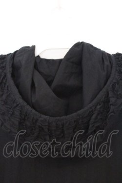 画像4: KANEKO ISAO / ピコレース使いフード付きワンピース  クロ O-26-03-07-1077-EL-OP-OW-OS