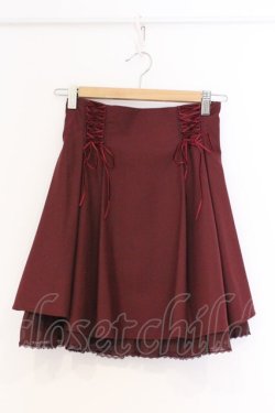 画像1: Secret Honey / バックティアードミニスカート 2 ワイン O-26-03-07-1009-CA-SK-IG-OS