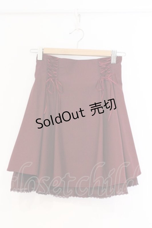 画像1: Secret Honey / バックティアードミニスカート 2 ワイン O-26-03-07-1009-CA-SK-IG-OS (1)