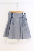 Secret Honey / バックティアードミニスカート 2 ライトブルー×シロ O-26-03-07-1010-CA-SK-IG-OS
