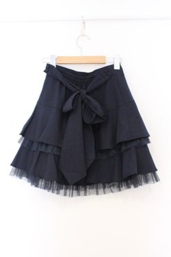 画像3: Secret Honey / チュールフリルティアードスカート 2 ネイビー O-26-03-07-1011-CA-SK-IG-OS