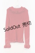 PINK HOUSE / フリル使いタートルリブニット  アカ O-26-03-07-1015-LO-TO-IG-OS