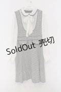 axes femme / レイヤード風ワンピース M クロ×シロ O-26-03-07-1016-AX-OP-IG-OS