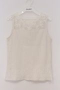 axes femme / 繊細レースタンクトップ M オフシロ O-26-03-07-1021-AX-TO-IG-OS