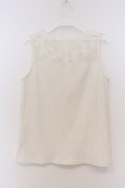 画像3: axes femme / 繊細レースタンクトップ M オフシロ O-26-03-07-1021-AX-TO-IG-OS
