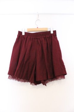 画像3: axes femme / リボン付きプリーツキュロット M ワイン O-26-03-07-1022-AX-PA-IG-OS