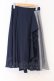 画像1: axes femme / フリル切替スカート  ネイビー O-26-03-07-1024-AX-SK-IG-OS (1)