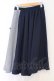 画像3: axes femme / フリル切替スカート  ネイビー O-26-03-07-1024-AX-SK-IG-OS (3)