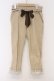 画像1: axes femme / ウエストリボンチノパン  ベージュ O-26-03-07-1025-AX-PA-IG-OS (1)