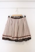axes femme / ストライプシフォンスカート  ブラウン×ピンク O-26-03-07-1027-AX-SK-IG-OS