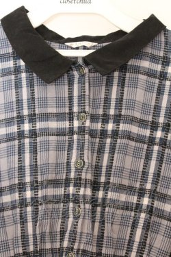 画像2: axes femme / モールチェック柄シャツワンピース M ブルー系 O-26-03-07-1029-AX-OP-IG-OS