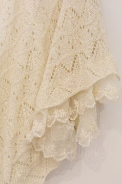 画像2: axes femme / レース重ねケープトッパーカーディガン M 生成り O-26-03-07-1030-AX-TO-IG-OS