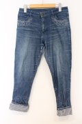 axes femme / マリンモチーフボーイズデニム M ブルー O-26-03-07-1031-AX-PA-IG-OS