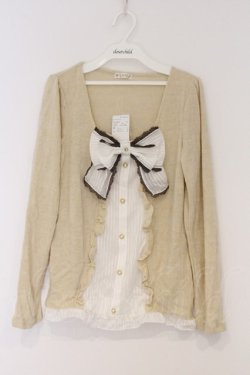 画像1: axes femme / BIGリボンプルオーバー M 生成り O-26-03-07-1032-AX-TO-IG-OS