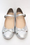 F&A / ストラップ付リボンバレエシューズ M シルバー O-26-03-07-069-LO-SH-IG-OS