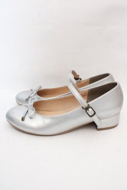 画像2: F&A / ストラップ付リボンバレエシューズ M シルバー O-26-03-07-069-LO-SH-IG-OS