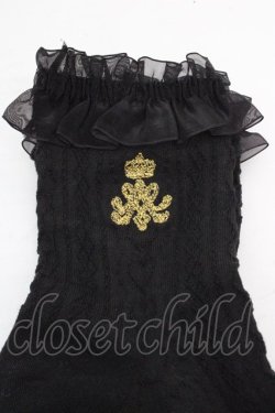 画像2: m petit by misako / AMCSNIレースロゴ 23-25cm クロ O-26-03-07-075-LO-ZA-OW-OS