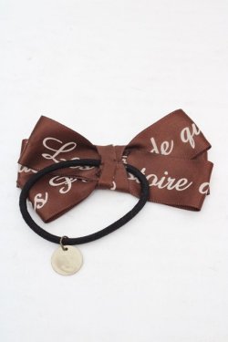 画像2: Fi.n.t / ロゴリボンヘアゴム  ブラウン O-26-03-07-079-CA-AC-OW-OS