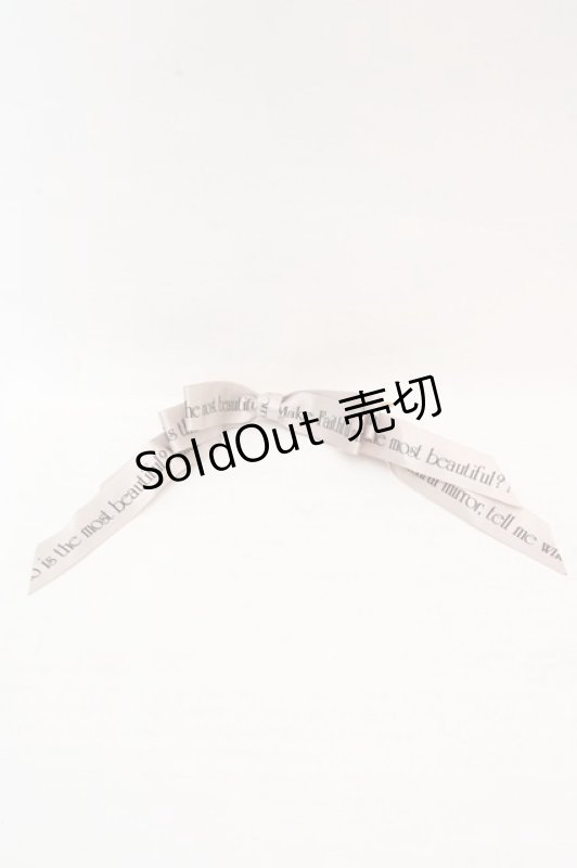 画像2: Rose Marie seoir / ロゴリボンヘアピン  グレージュ O-26-03-07-081-EL-AC-OW-ZT651-F001 (2)