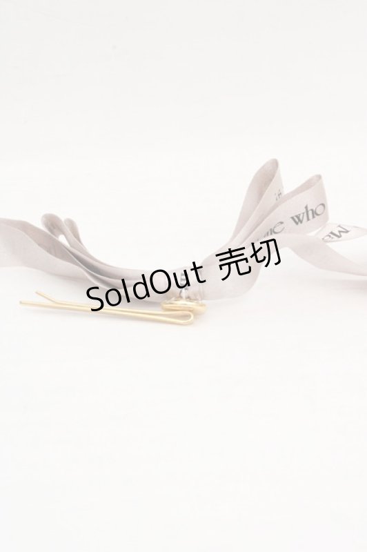 画像3: Rose Marie seoir / ロゴリボンヘアピン  グレージュ O-26-03-07-081-EL-AC-OW-ZT651-F001 (3)