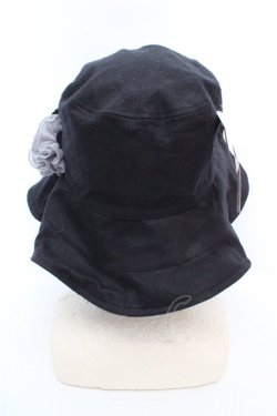 画像3: axes femme / モチーフ付きリバーシブルハット  クロ×ネイビー O-26-03-07-008-AX-AC-OW-OS