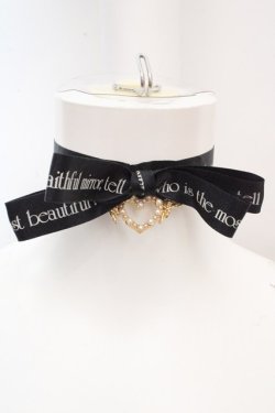 画像1: Rose Marie seoir / ロゴリボンチョーカー  クロ O-26-03-07-089-EL-AC-OW-OS