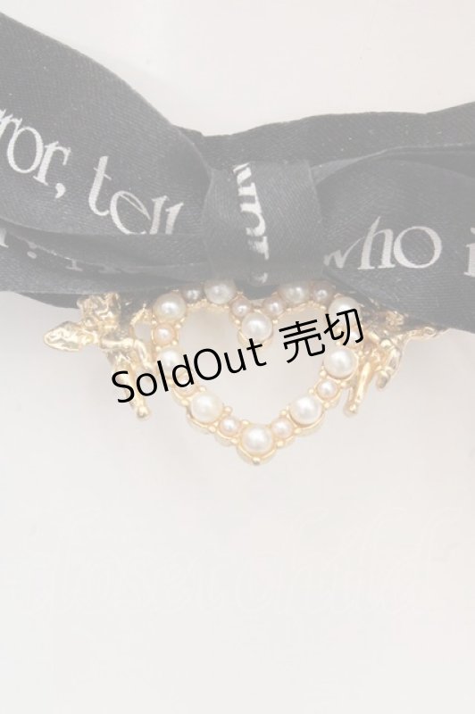 画像2: Rose Marie seoir / ロゴリボンチョーカー  クロ O-26-03-07-089-EL-AC-OW-ZT0311E (2)