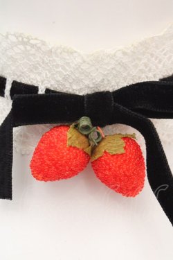 画像2: Heart E / いちごチョーカー  シロ×クロ×アカ O-26-03-07-092-LO-AC-OW-OS