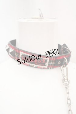 画像3: HIDEROCK Design / カフ付きチョーカー  レッド×ブラック O-26-03-07-094-PU-AC-OW-OS