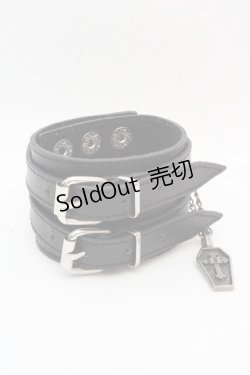 画像1: h.NAOTO / ベルトブレスレット  ブラック O-26-03-07-099-HN-AC-OW-OS